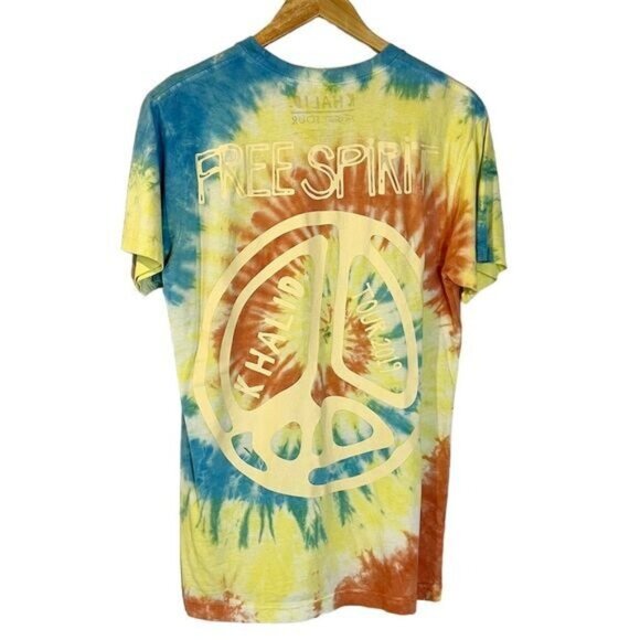 Khalid 2019 Free Spirit Concert Tour Tie Dye T-Shirt M Colorful Peace Merch - Picture 2 of 6